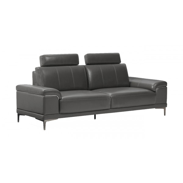 Cherish 3-Seat Sofa + Headrest Grey