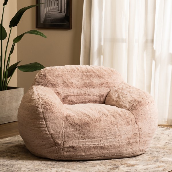Victoria Snug Armchair Sheep Fur Pink
