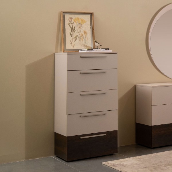 New Vicenza Chest Of Drawers Beige/Walnut