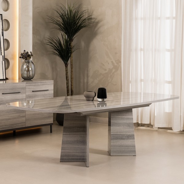 Mia 8 Seater Dining Table Grey
