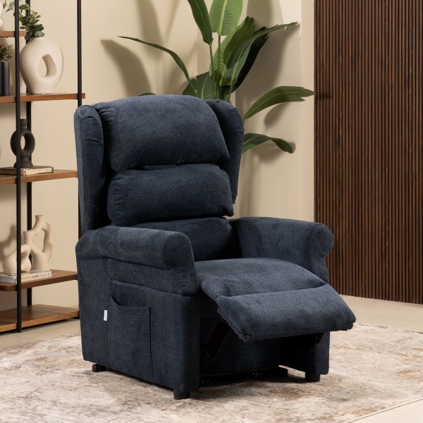 Onda Electric Recliner with Roller System Blue