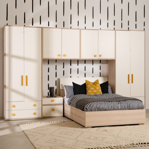 Flexy 120x200 Kids Bed Oak/Cream