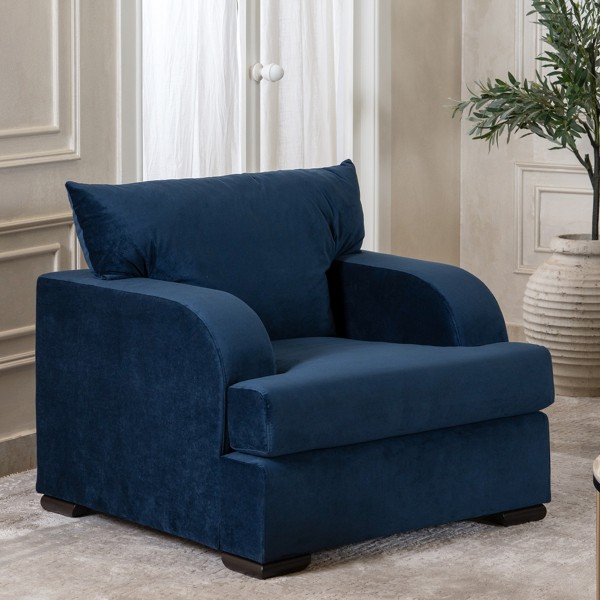 Torino 1 Seater Sofa Blue