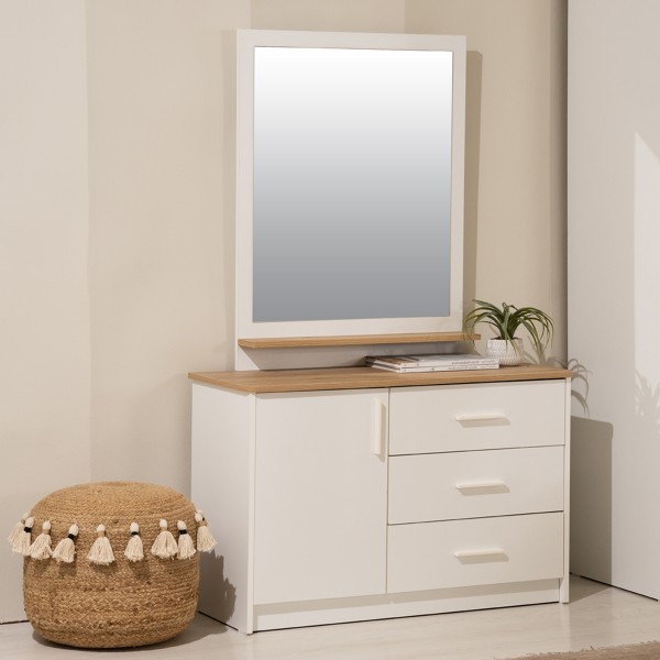 Enzo Dresser with Mirror White/Oak