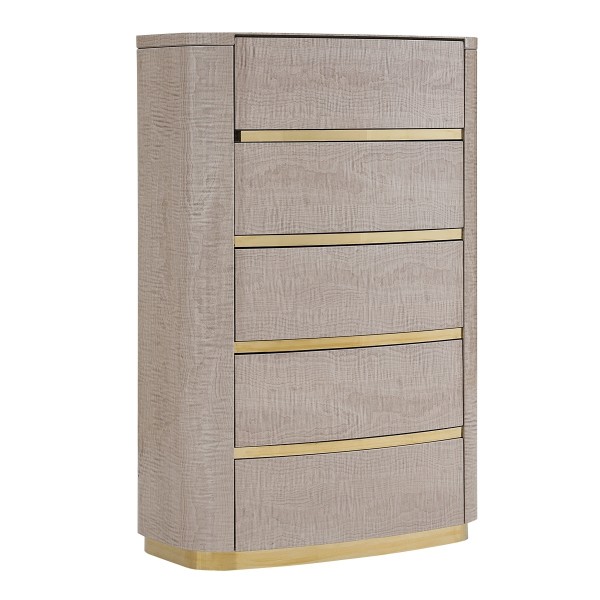 Keo Chest Of Drawers Beige/Gold