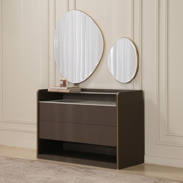 Mark Dresser with Mirror Dark Brown