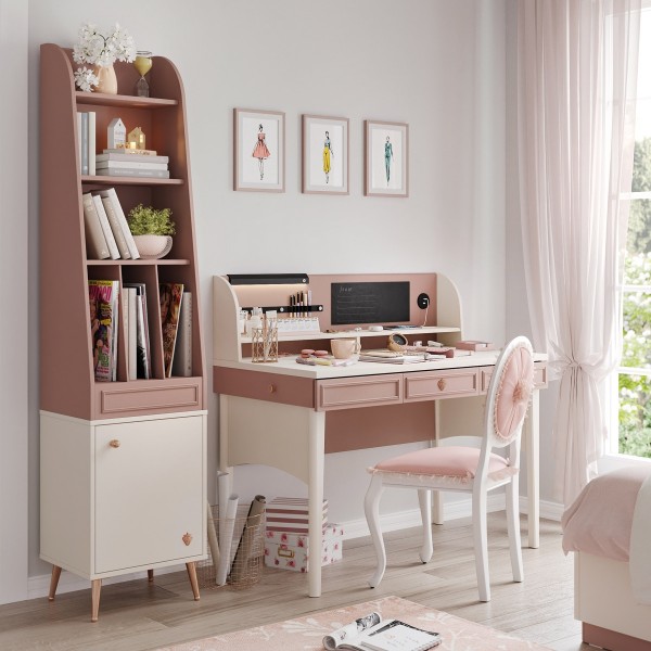 Elegance Kids Bookcase Pink/Cream