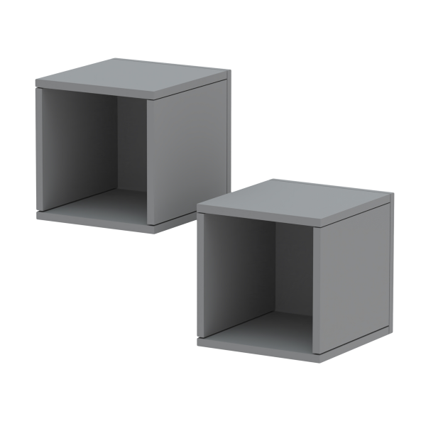 Infinity Set Of 2 Open Cubes Cabinet Grey