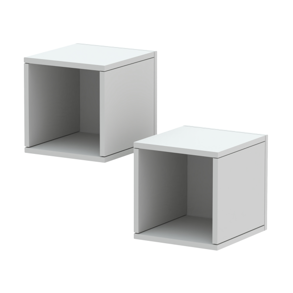 Infinity Set Of 2 Open Cubes Cabinet Light Grey