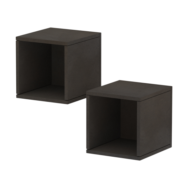 Infinity Set Of 2 Open Cubes Cabinet Black