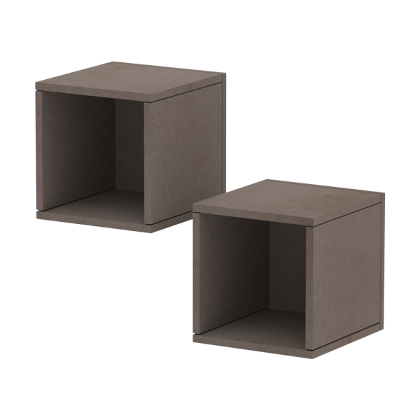 Infinity Set Of 2 Open Cubes Cabinet Dark Brown