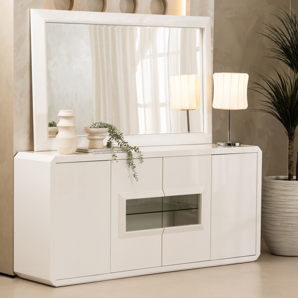 Bianca Buffet With Mirror White
