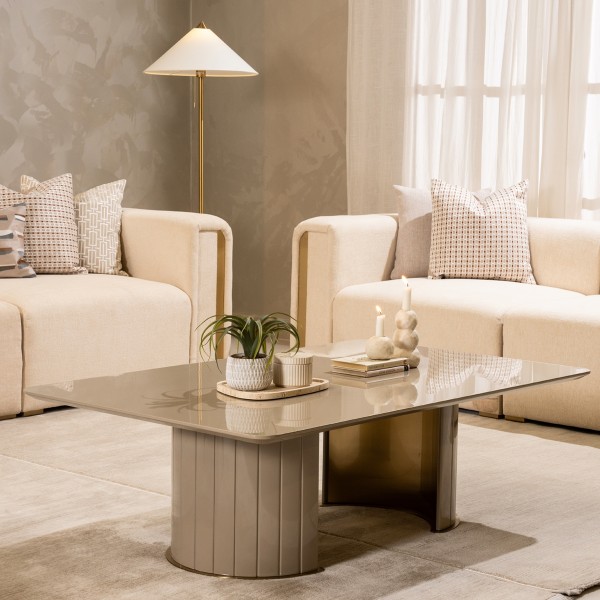 Donna Coffee Table Beige/Gold