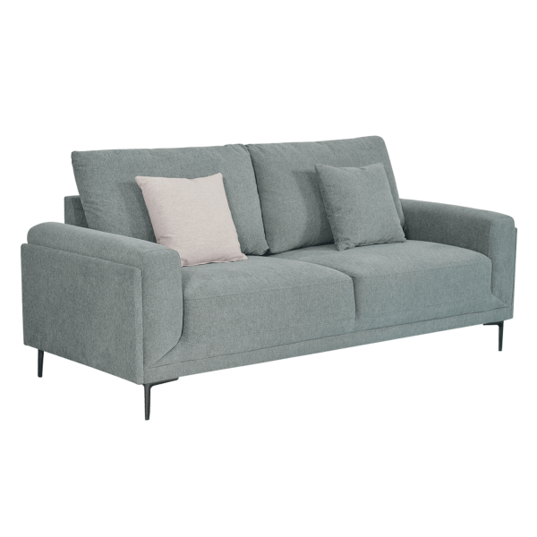 Jemma 3 Seater Sofa Grey with 2 Pillows 