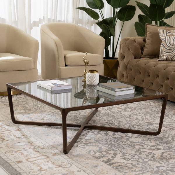 Trio Square Coffee Table Brown