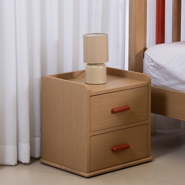 Tiramisu Kids Nightstand Oak/Orange