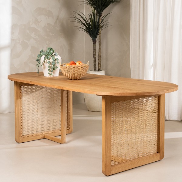 New Kris 8 Seater Dining Table Cane