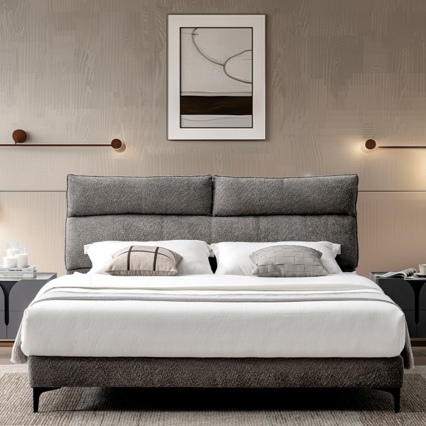 Sandra 150x200 Bed Light Grey