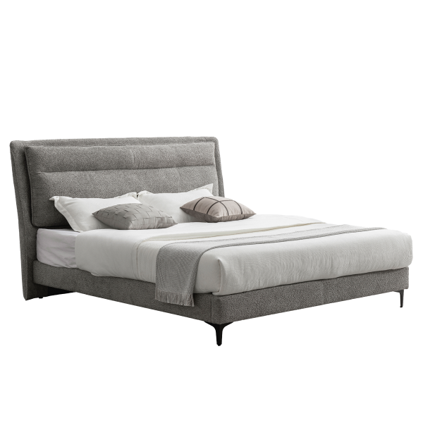Darren 200x200 Bed Light Grey