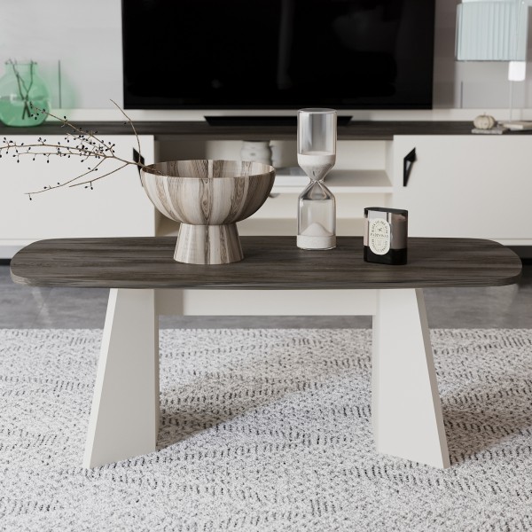 Lily Coffee Table Dark Grey/White