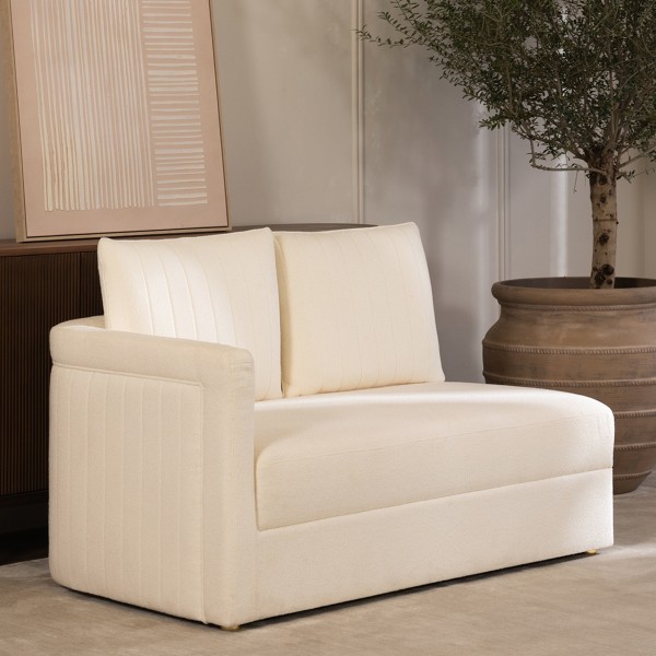 Farah 2 Seater Left Arm Sofa Beige