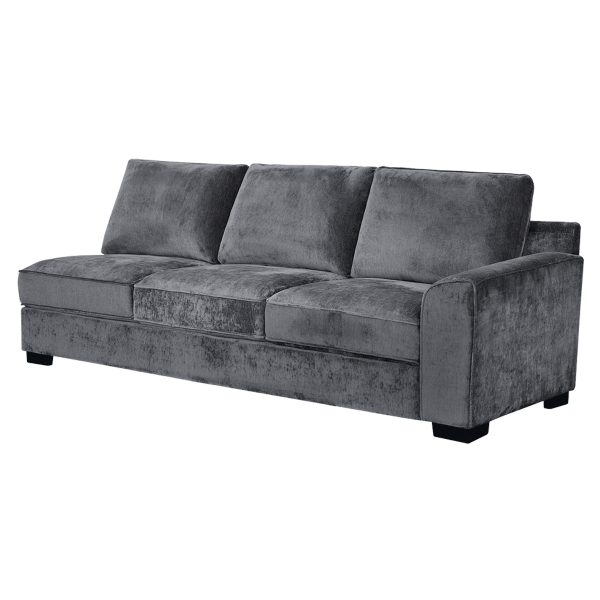 Drew 3 Seater Right Arm Sofa Dark Grey