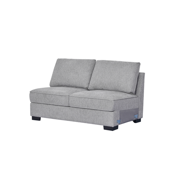 Drew 2 Seater Armless Sofa Light Grey