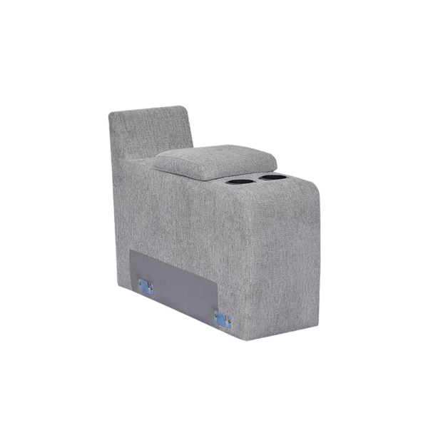 Drew Console with cupholder / Storage Light Grey