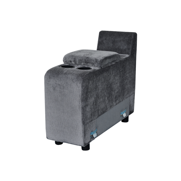 Drew Console with Cup Holder/Storage Dark Grey