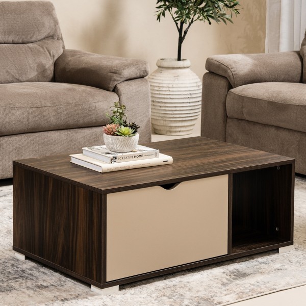 Dawson Coffee Table Walnut/Beige