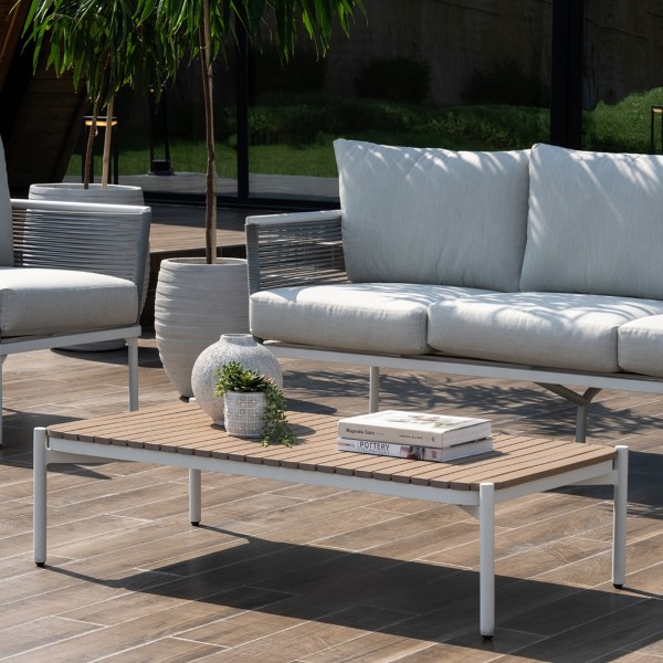 Henry Garden Coffee Table White/Grey