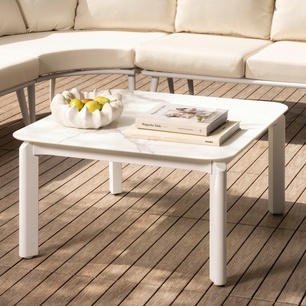 Bora Garden Corner Coffee Table Glass