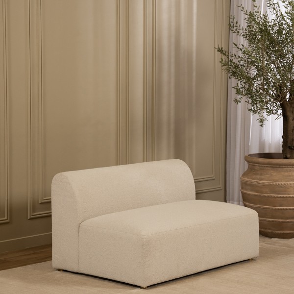 Lana 2 Seater Armless Diwaniya Beige