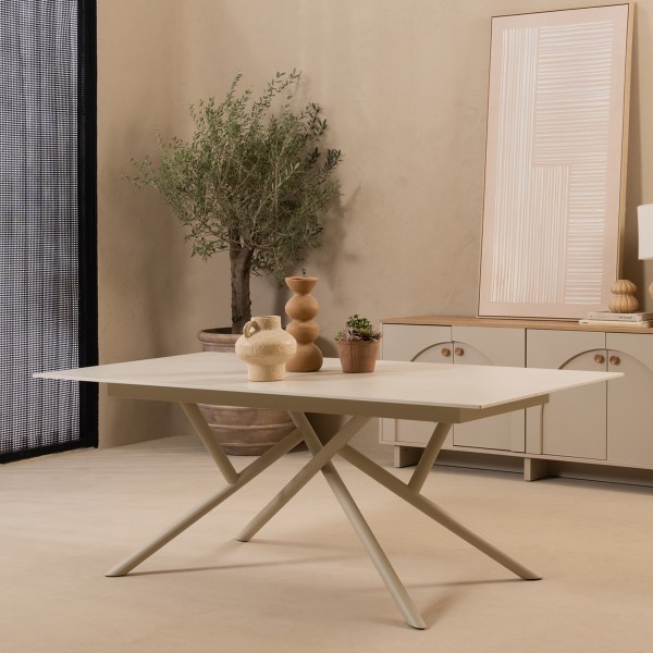 Luna 8 Seater Dining Table Beige