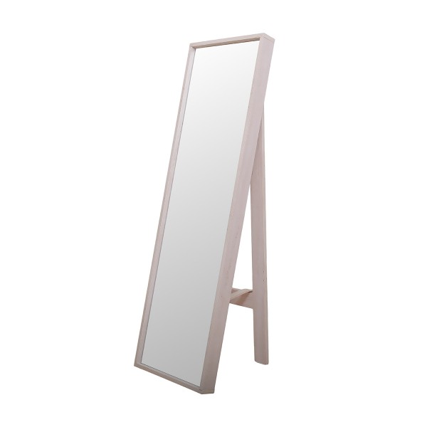 Barsa Standing Mirror Walnut/Beige