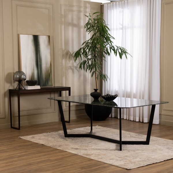 Pedro 8 Seater Dining Table Black/Green
