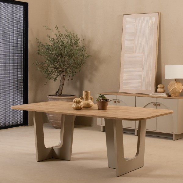 Rena 8 Seater Dining Table Oak