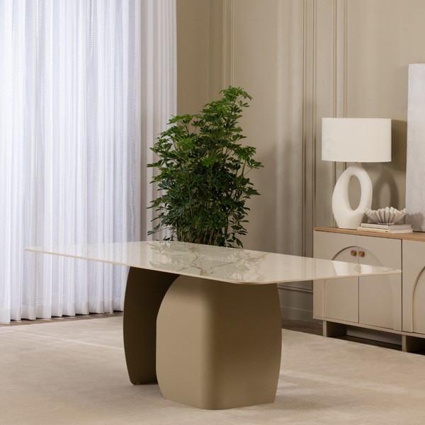Remi 8 Seater Dining Table Beige