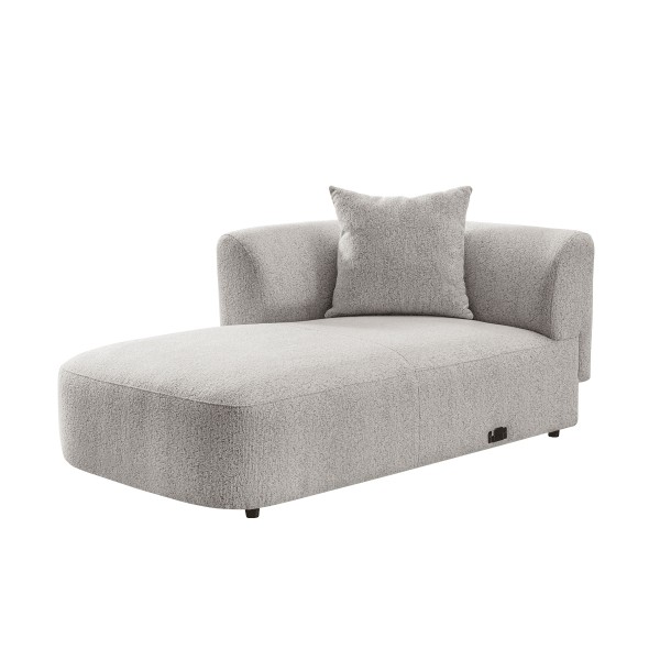 Elissa Left Chaise Lounge With 1 Pillow Beige