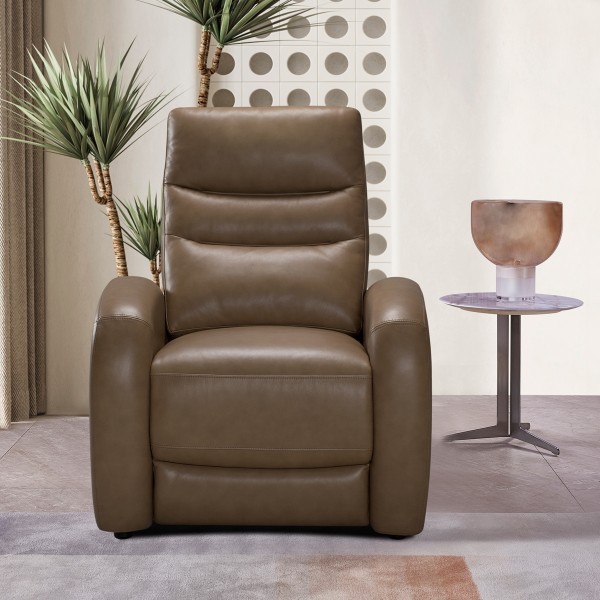 Lax Zero Gravity Leathr Electric Recliner Dark Brown