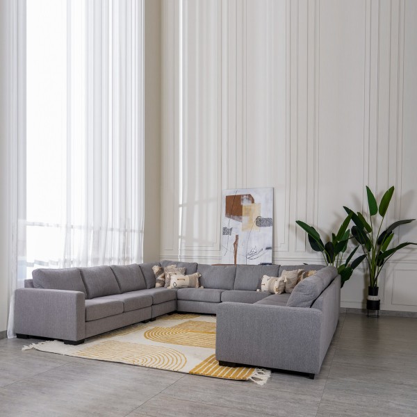 New Miami Small U Shape Corner Sofa -Grey