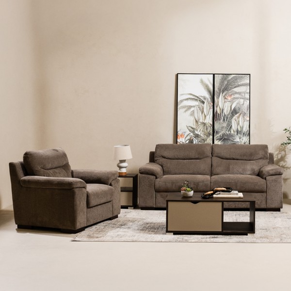 Preston 3+3+1 Seater Sofa Set Brown