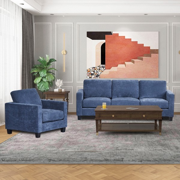 Crimson 3+2+1 Seater Sofa Set Blue