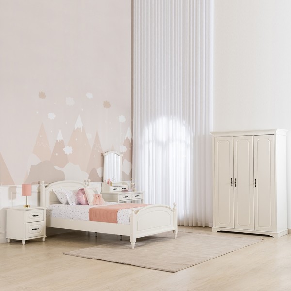 Andie 120X200 Kids Bedroom Set with Wardrobe