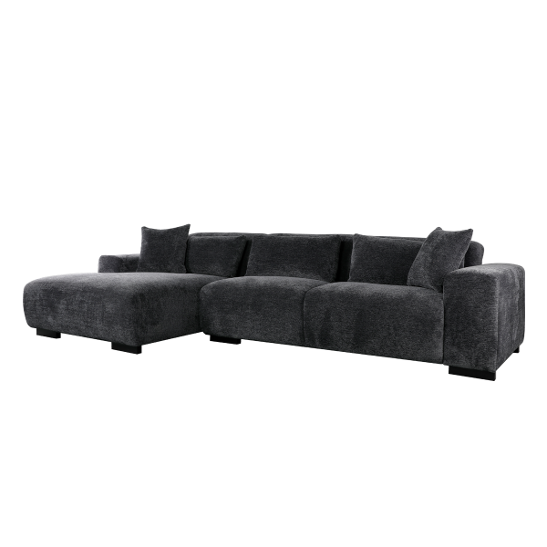 Alina 2 Seater Sofa with Left Chaise Lounge Grey