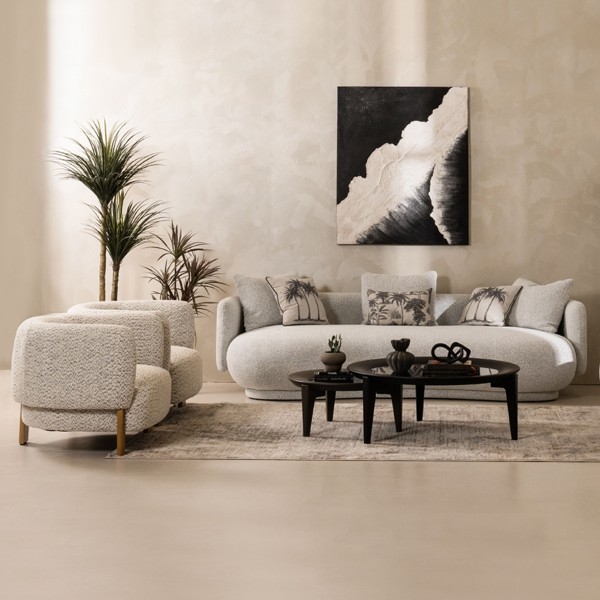 Rivoli 4+3+1+1 Sofa Set Grey