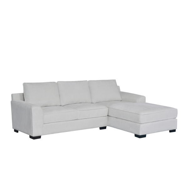 Drew 3 Seater Sofa with Right Chaise Lounge Beige