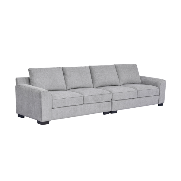 Drew 4 Seater Diwaniya Sofa Light Grey