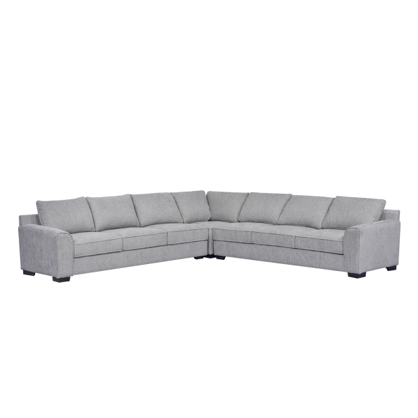 Drew 7 Seater Corner Sofa Light Grey