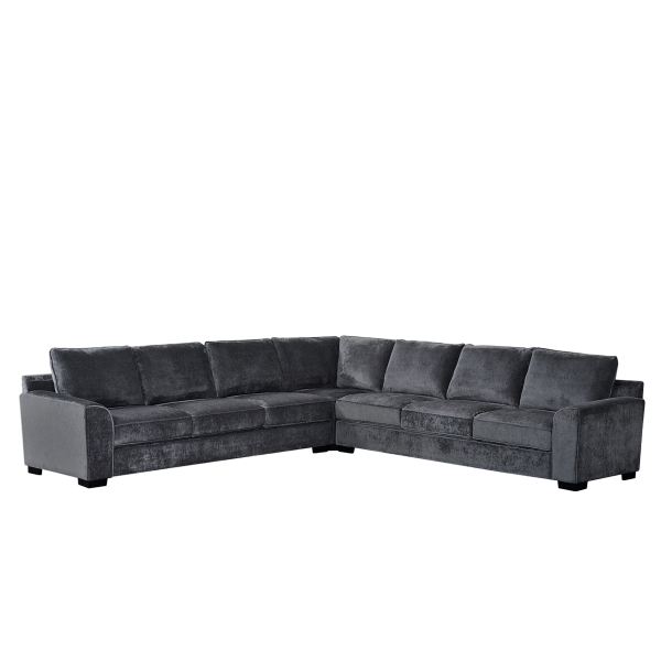 Drew 7 Seater Corner Sofa Dark Grey